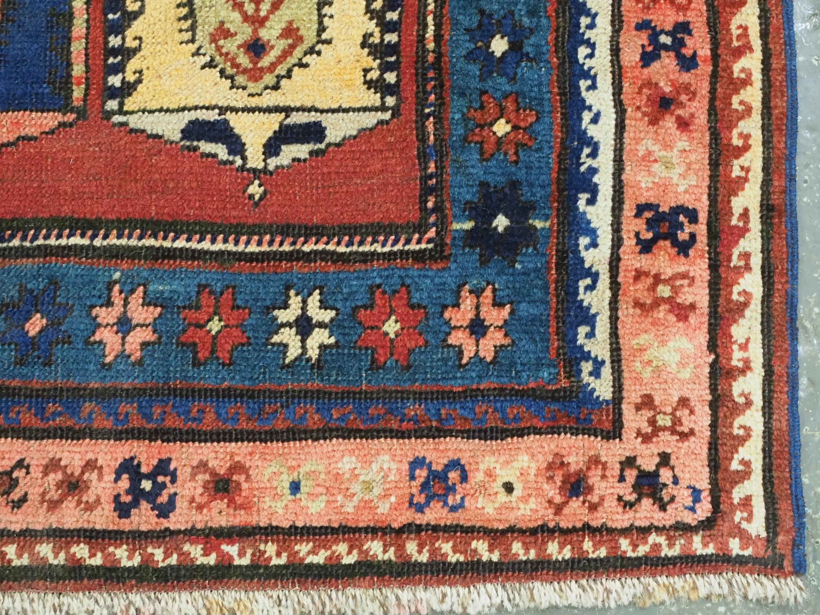 Antique Caucasian long rug with all over boteh design.  Circa 1900. For Sale 7