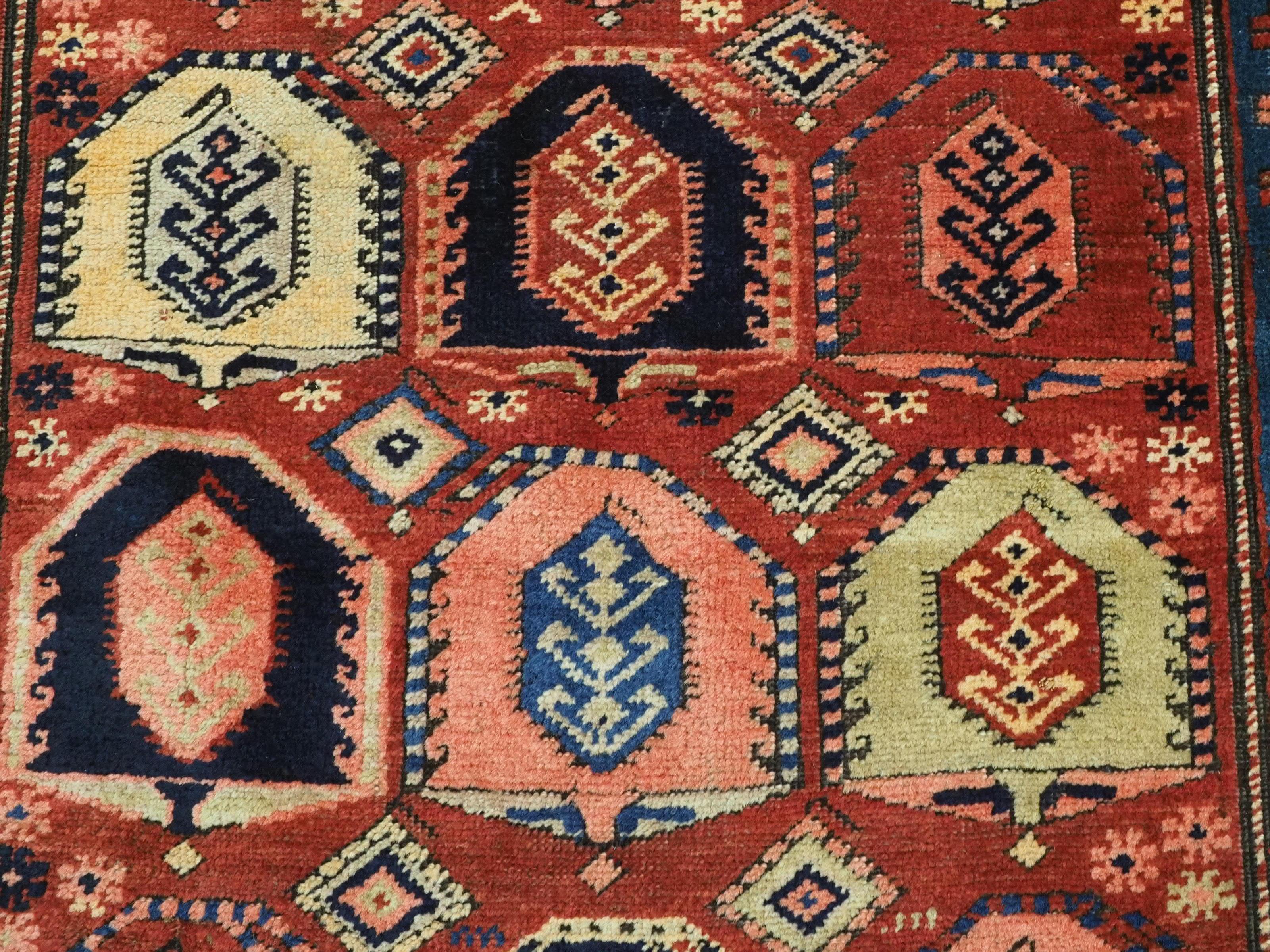 Antique Caucasian long rug with all over boteh design.  Circa 1900. For Sale 4