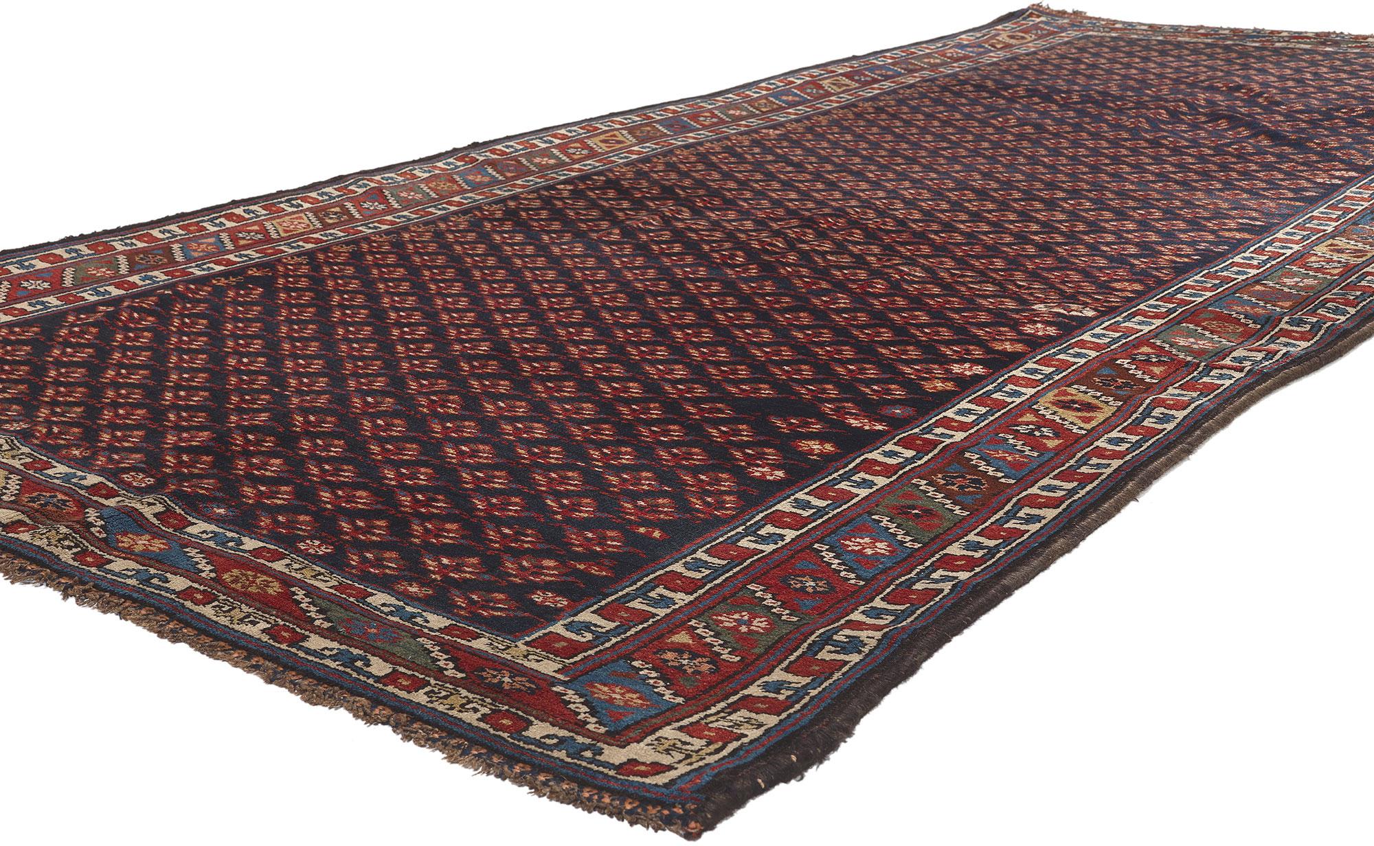 73305 Antique Caucasian Lori Kurdish Rug, 04'08 X 10'05.
Earth-tone elegance meets masculine appeal in this antique Caucasian Lori Kurdish rug. The floral design and earthy hues woven into this piece work together creating a warm and inviting