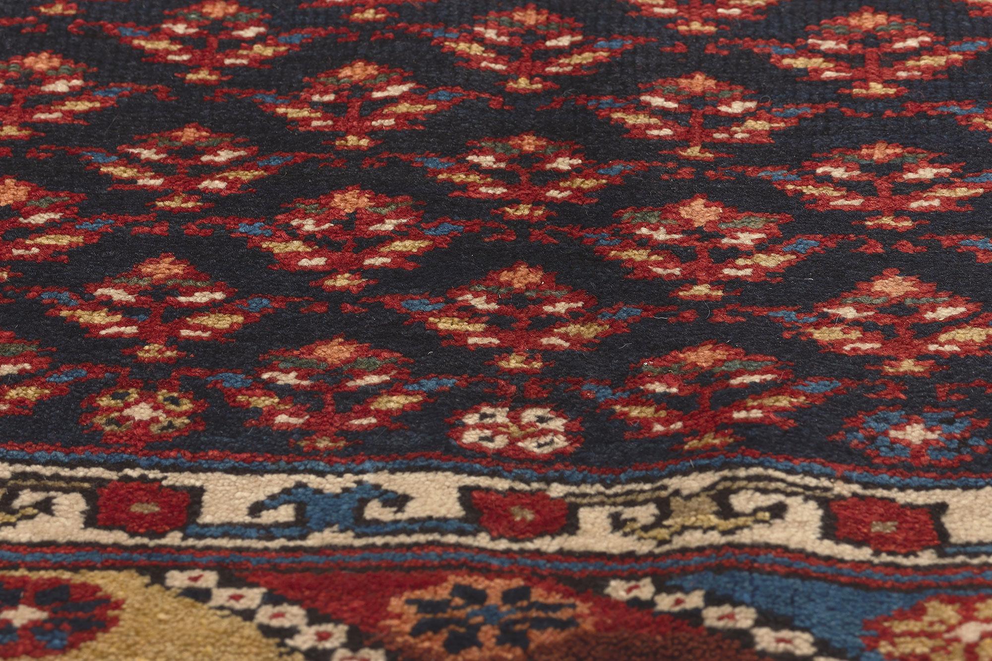 Hand-Knotted Antique Caucasian Lori Kurdish Rug, Earth-Tone Elegance Meets Masculine Appeal For Sale