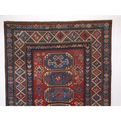 Antique Caucasian Moghan Kazak Rug with Octagon Design