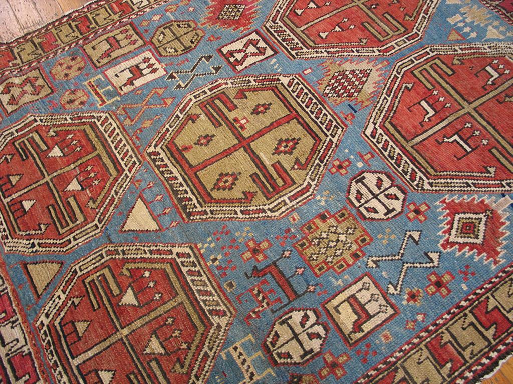 Hand-Knotted Antique Caucasian, Moghan Rug For Sale