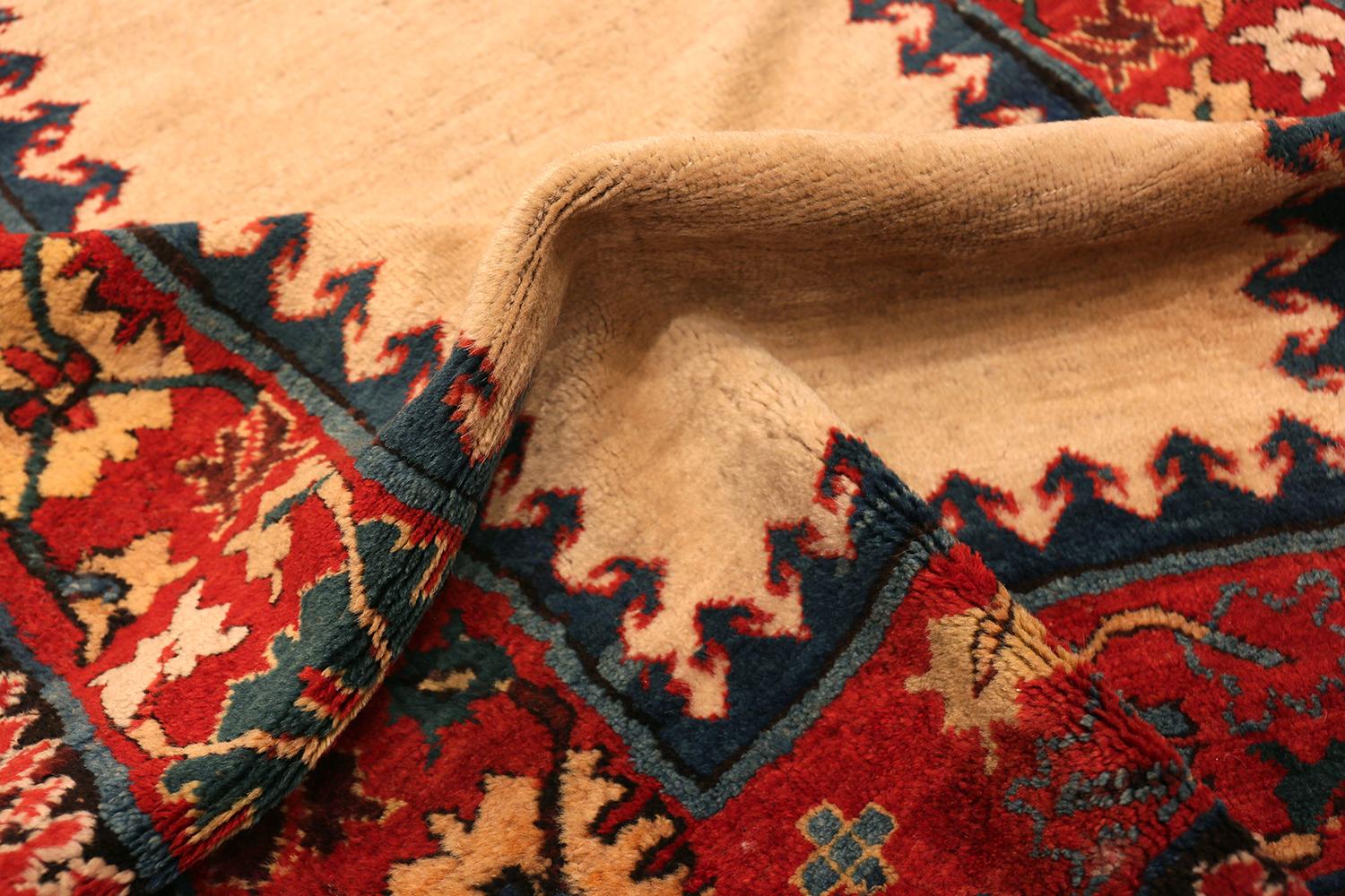 Nazmiyal Collection Antique Caucasian Moghan Runner Rug. Size: 3' 1