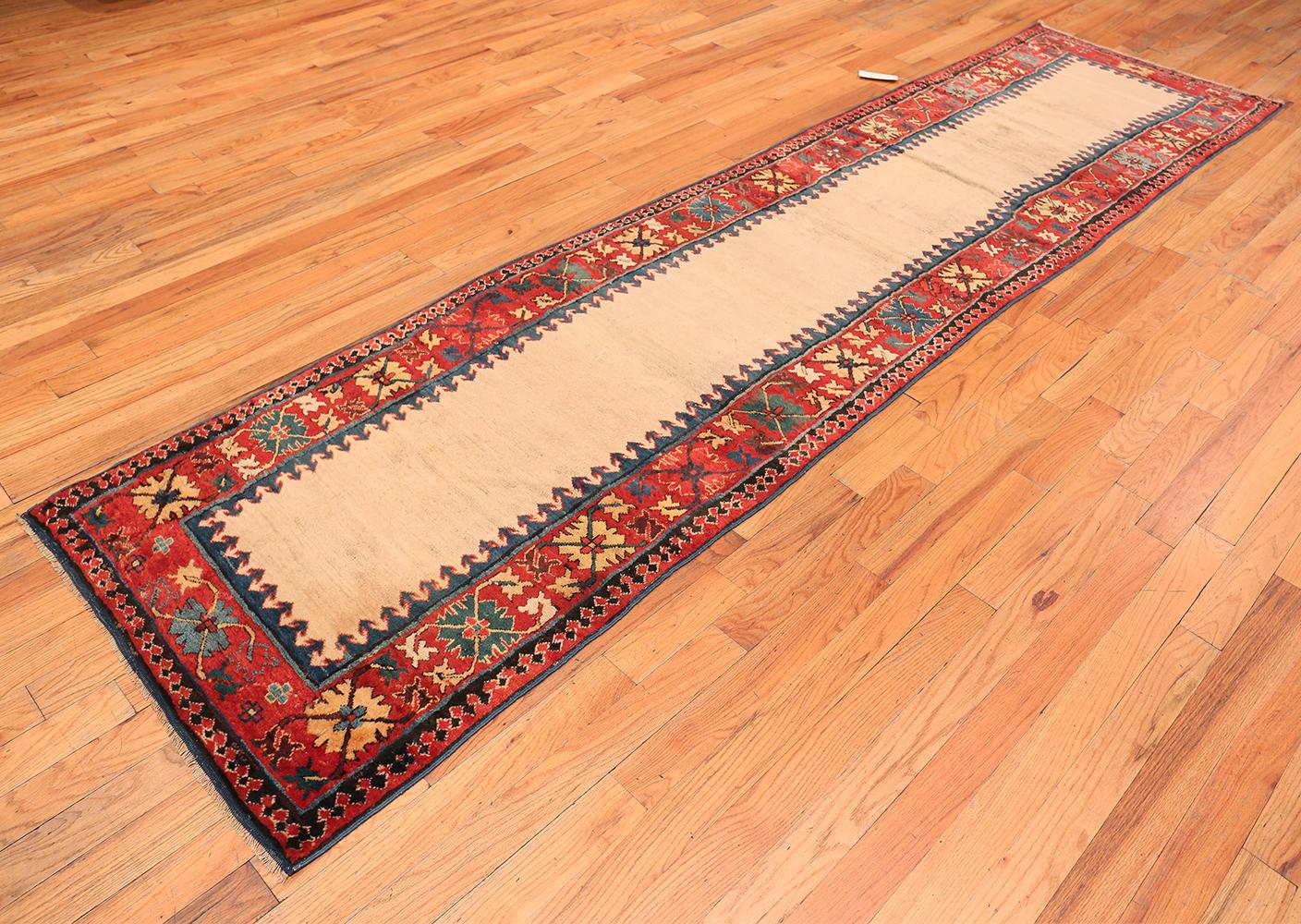 Wool Nazmiyal Collection Antique Caucasian Moghan Runner Rug. Size: 3' 1