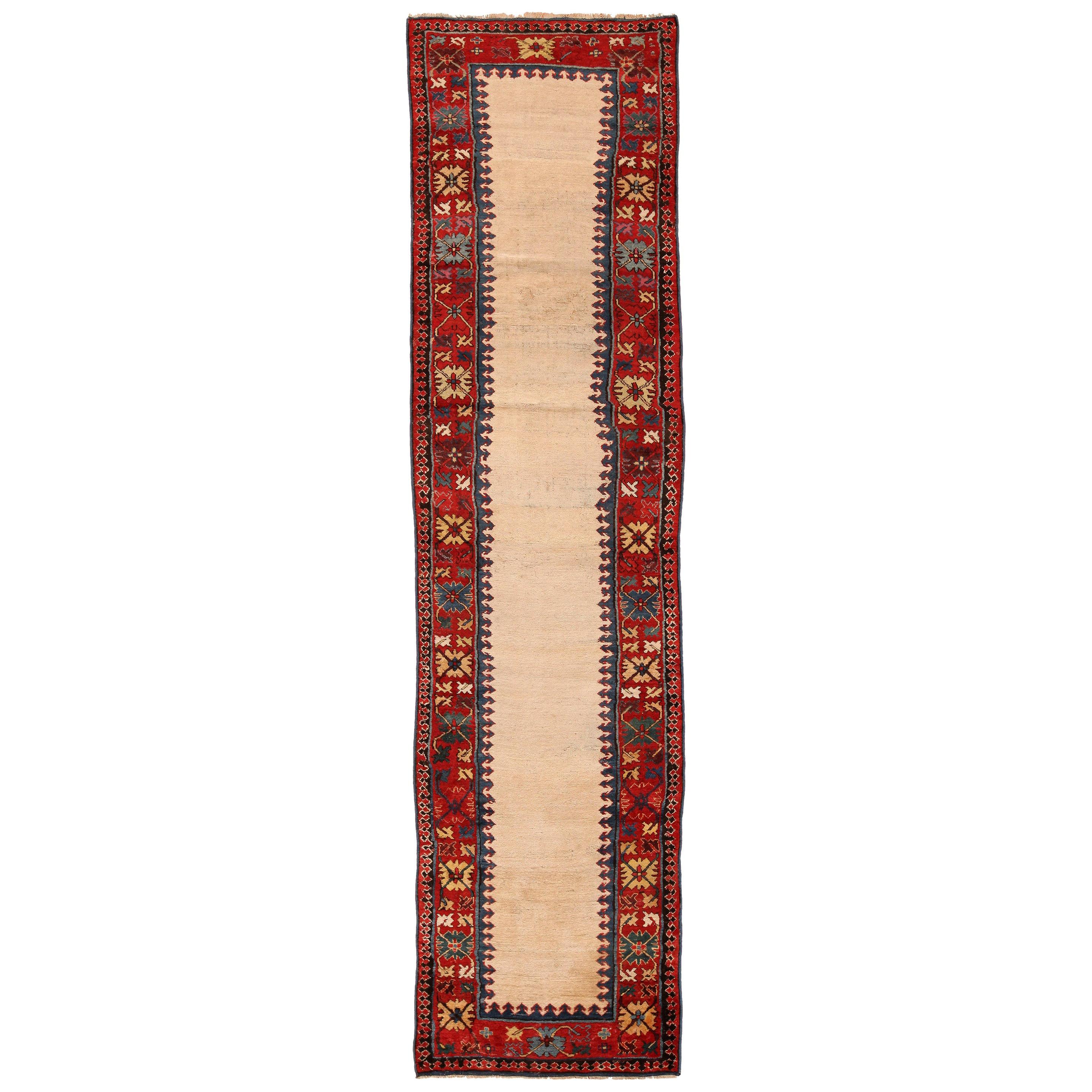 Nazmiyal Collection Antique Caucasian Moghan Runner Rug. Size: 3' 1" x 12' 7" 