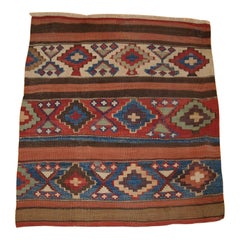 Antique Caucasian or Shahsavan Kilim Panel, circa 1900 77 x 70cm