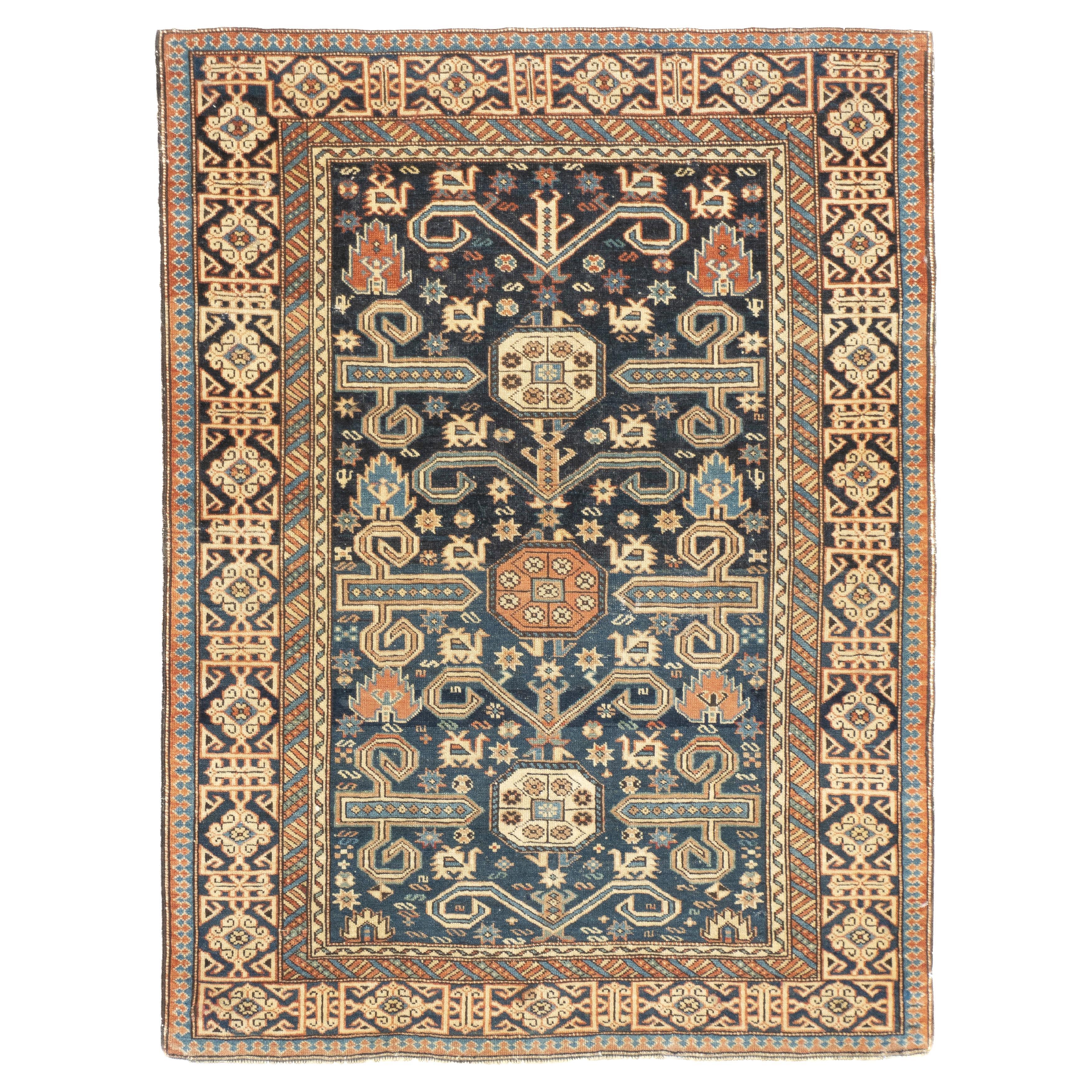 Antique Caucasian Perpedil Rug 3'1'' x 3'11''