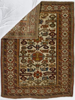 Antique Caucasian Perpedil Rug 3’5" x 4’4"