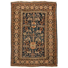 Tapis caucasien ancien Shirvan perpétuel, circa 1880  3'3 x 4'5