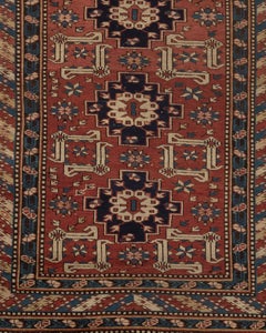 Tapis caucasien ancien Shirvan perpétuel, circa 1880 3'6 x 5'8