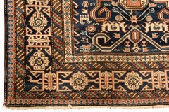 Antico tappeto caucasico Perpedil Shirvan, 1880 circa  3'3 x 4'5