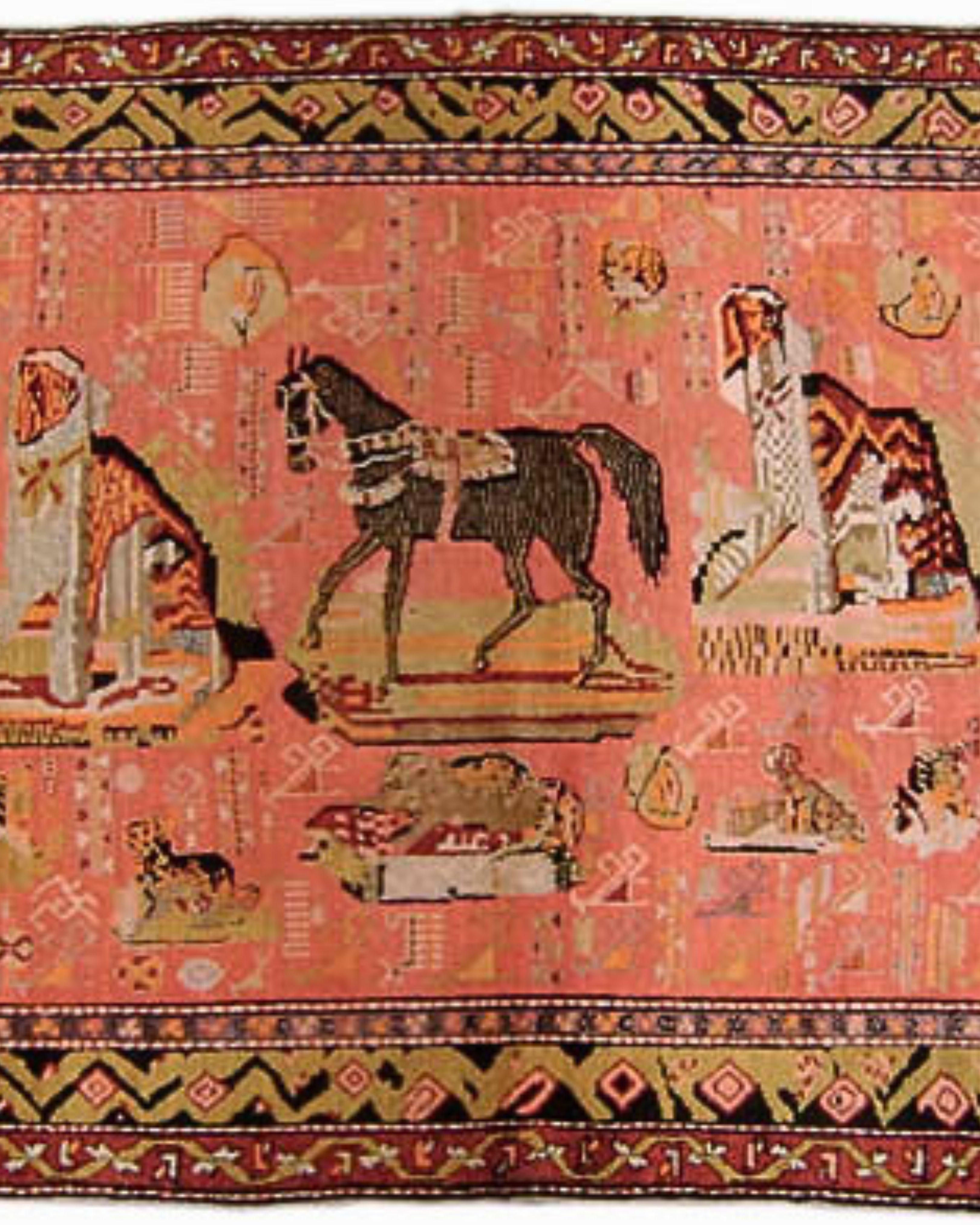 Antiker kaukasischer Karabagh-Teppich im Kaukasischen Stil, frühes 20. Jahrhundert im Zustand „Hervorragend“ im Angebot in San Francisco, CA