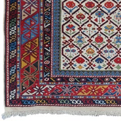 Antique Caucasian Prayer Shirvan Rug