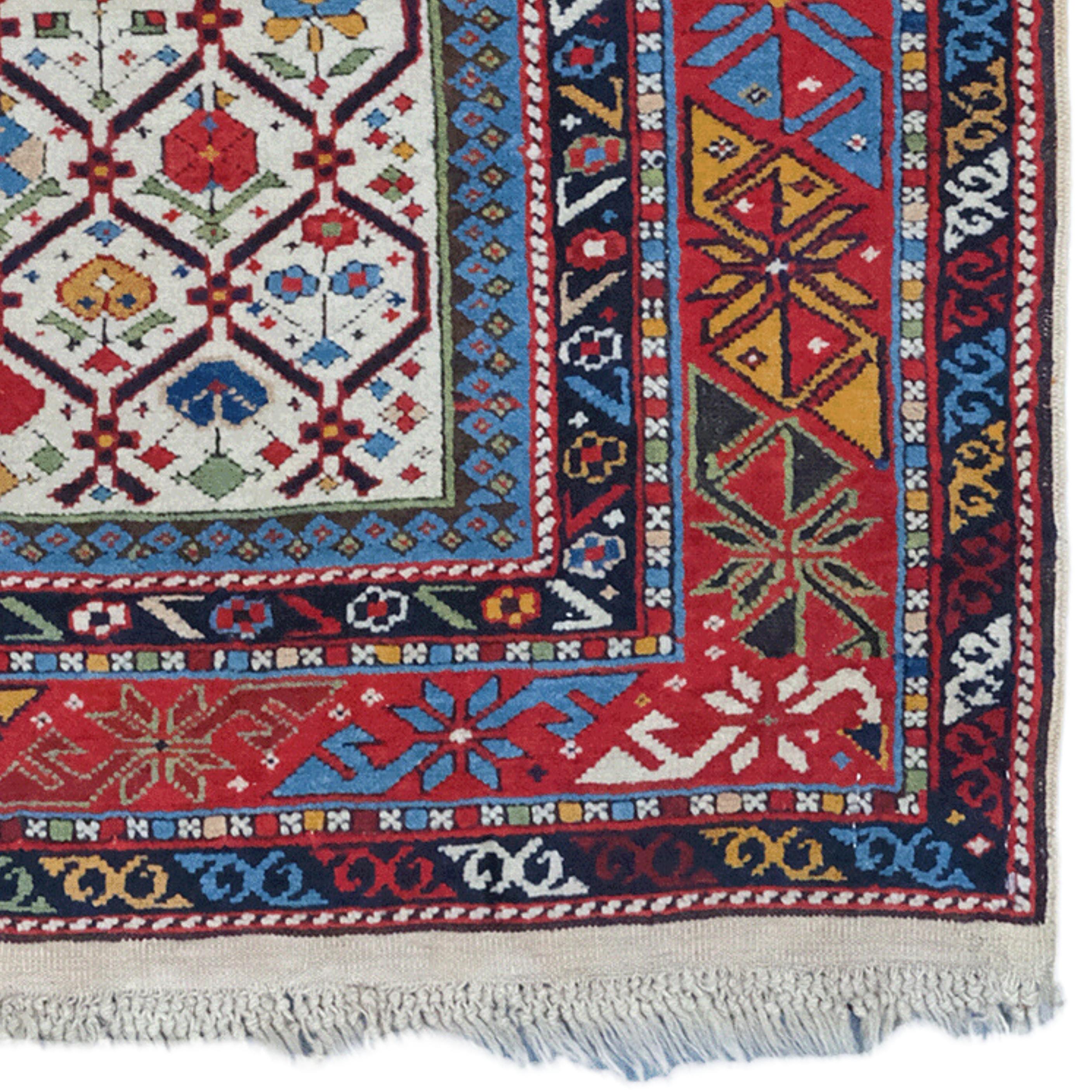 XIXe siècle Tapis Shirvan caucasien ancien de prière en vente