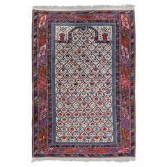 Antique Caucasian Prayer Shirvan Rug