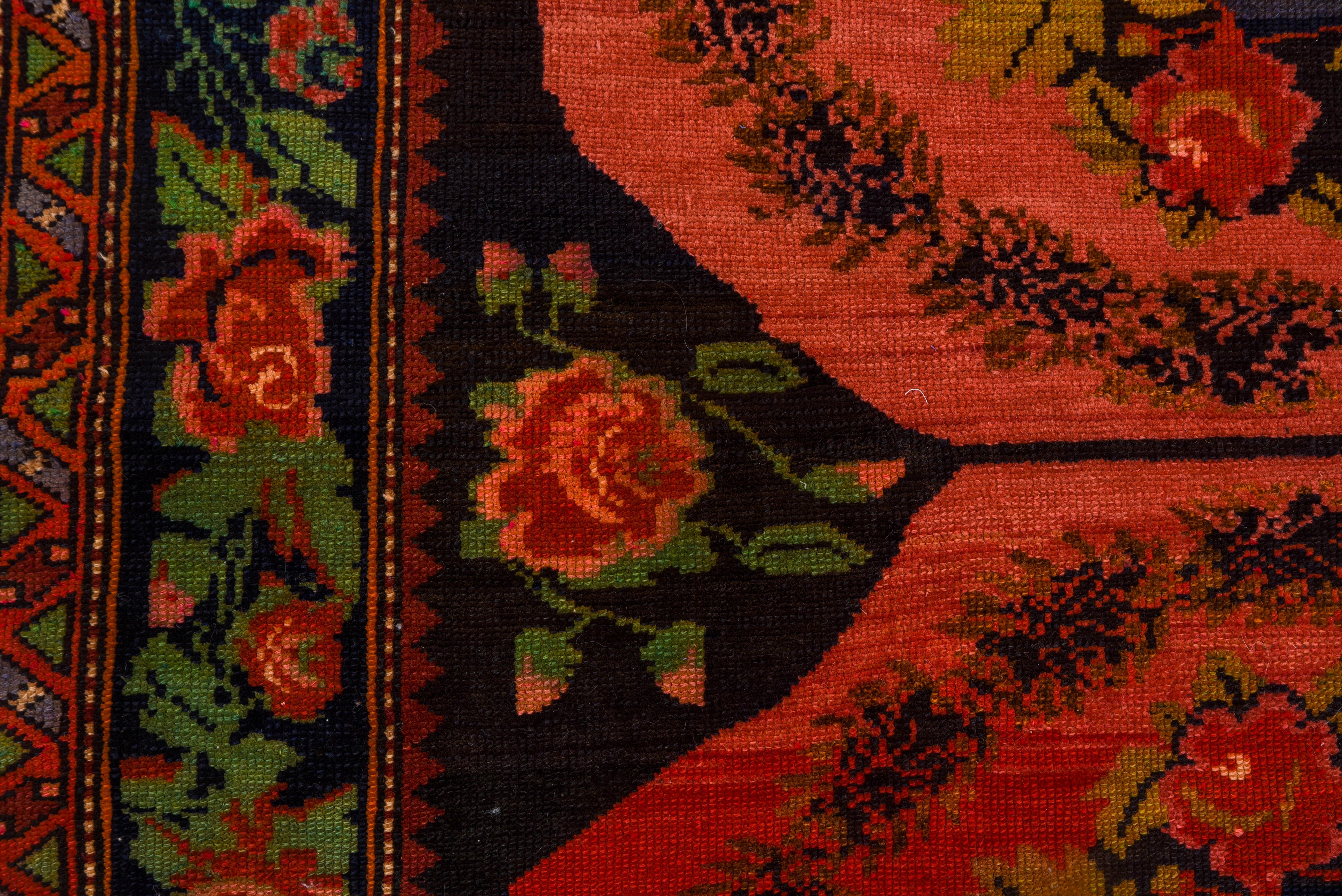 Antique Caucasian Red Karabagh Rug, Floral Palette In Good Condition For Sale In New York, NY