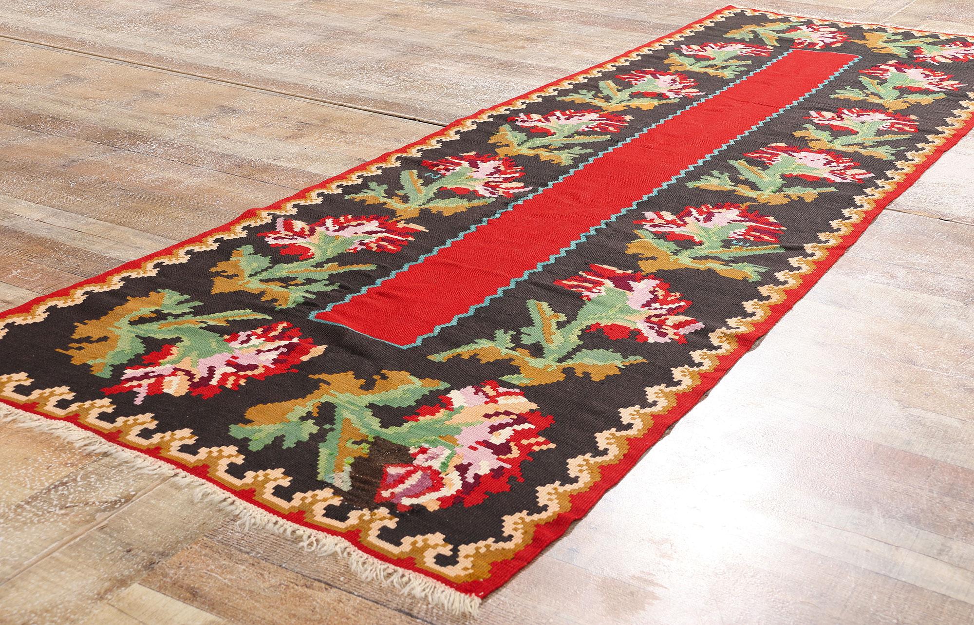 Antiker kaukasischer Rose Karabagh Karabakh Teppich aus Karabakh mit traditionellem Stil (Wolle) im Angebot