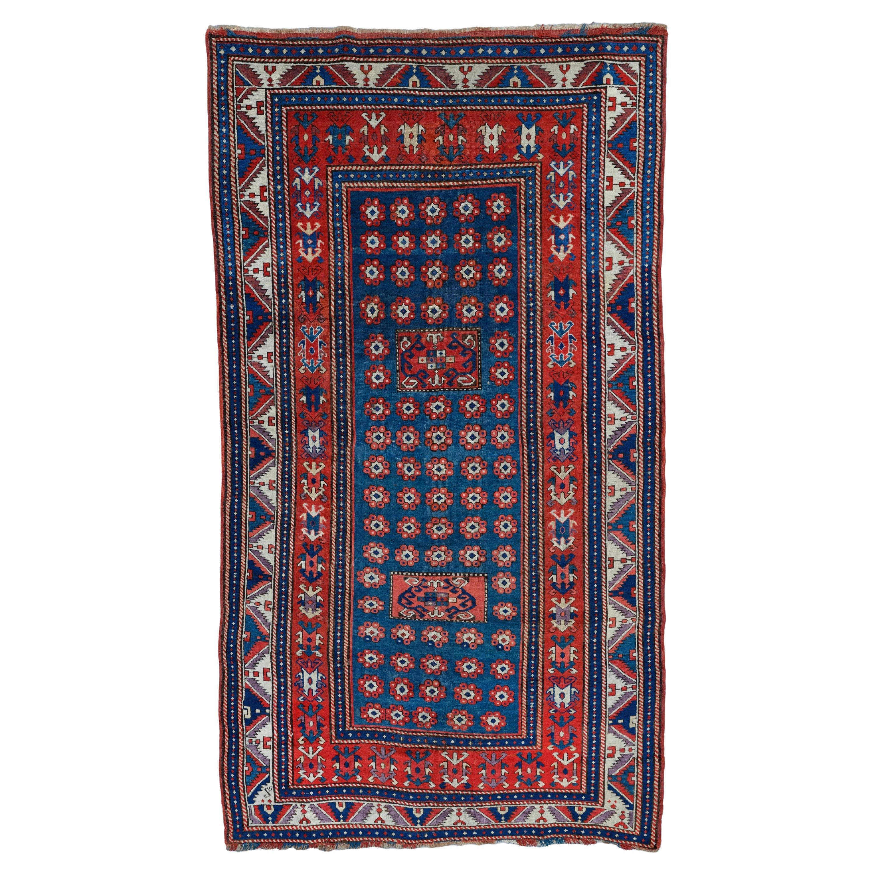 Antique Caucasian Rug - 19th Century Caucasian Rug, Handwoven Rug, Antique Rug