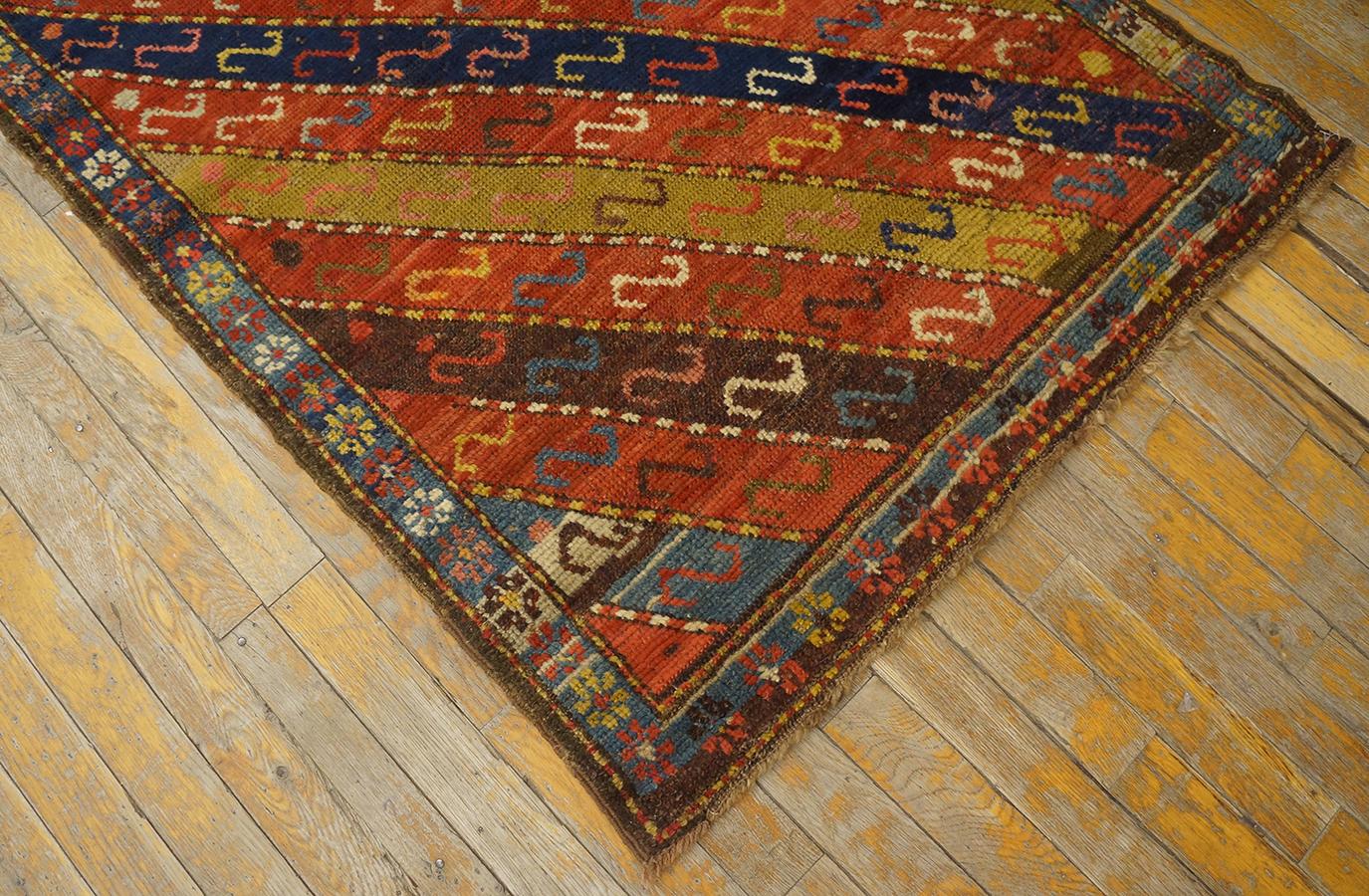 Antique Caucasian Rug In Good Condition For Sale In New York, NY