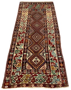 Antique Caucasian Rug 2.58m x 1.25m