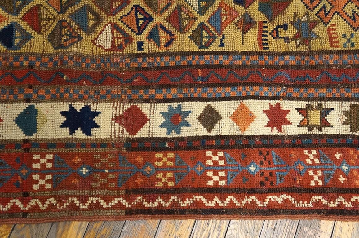 Hand-Knotted 19th Century S. Caucasian Carpet ( 3'6'' x 8'9'' - 107 x 267 ) For Sale