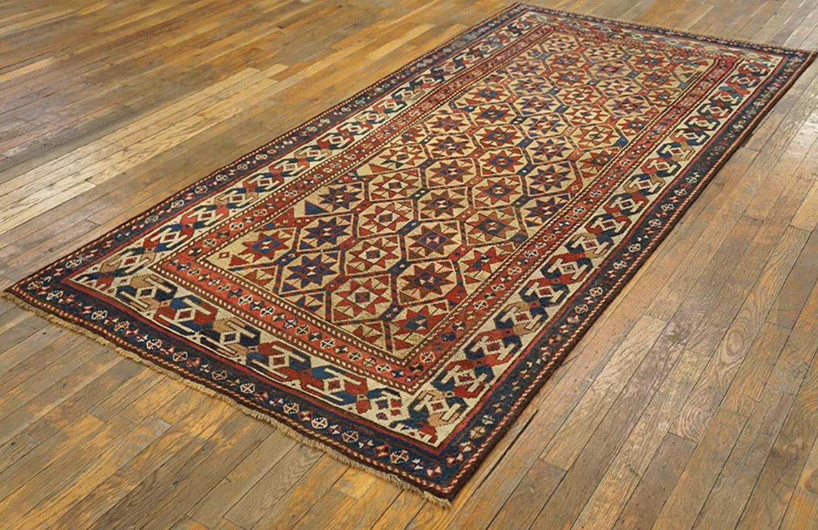Late 19th Century 19th Century Caucasian Kazak Carpet ( 3'10