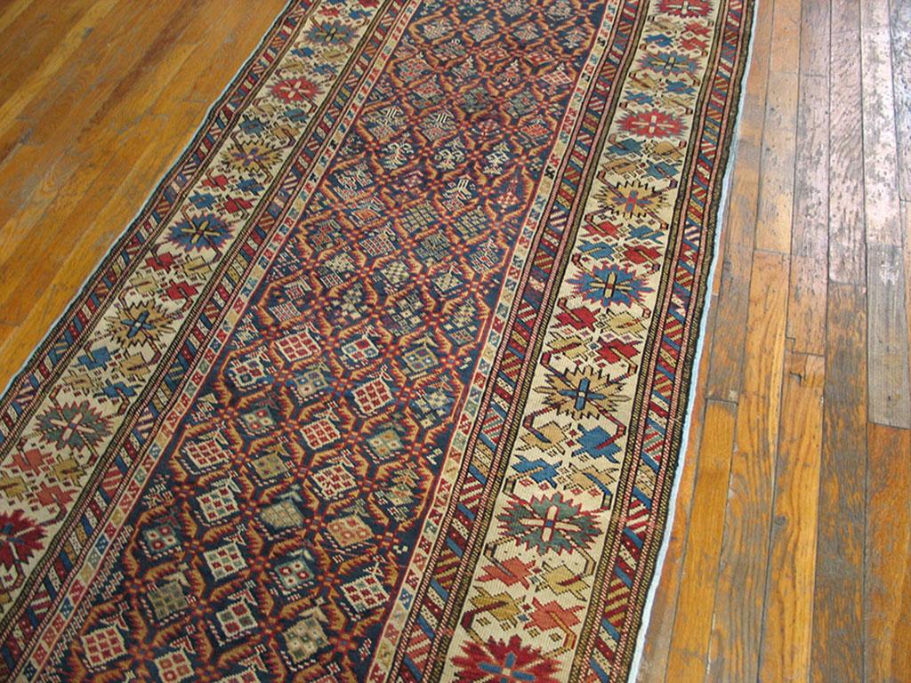 Antique Caucasian Rug In Good Condition For Sale In New York, NY