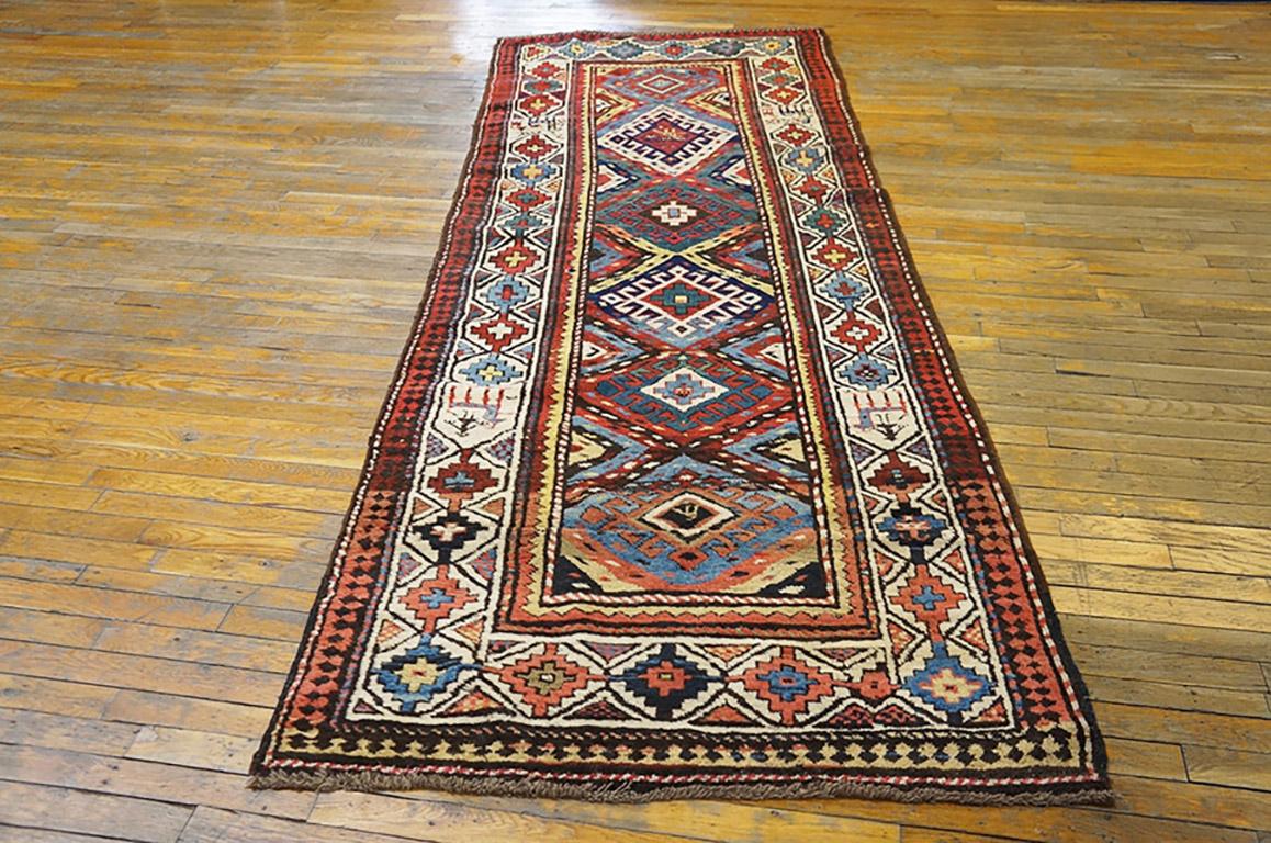 Kazakh Tapis Moghan caucasien du 19ème siècle ( 3'5