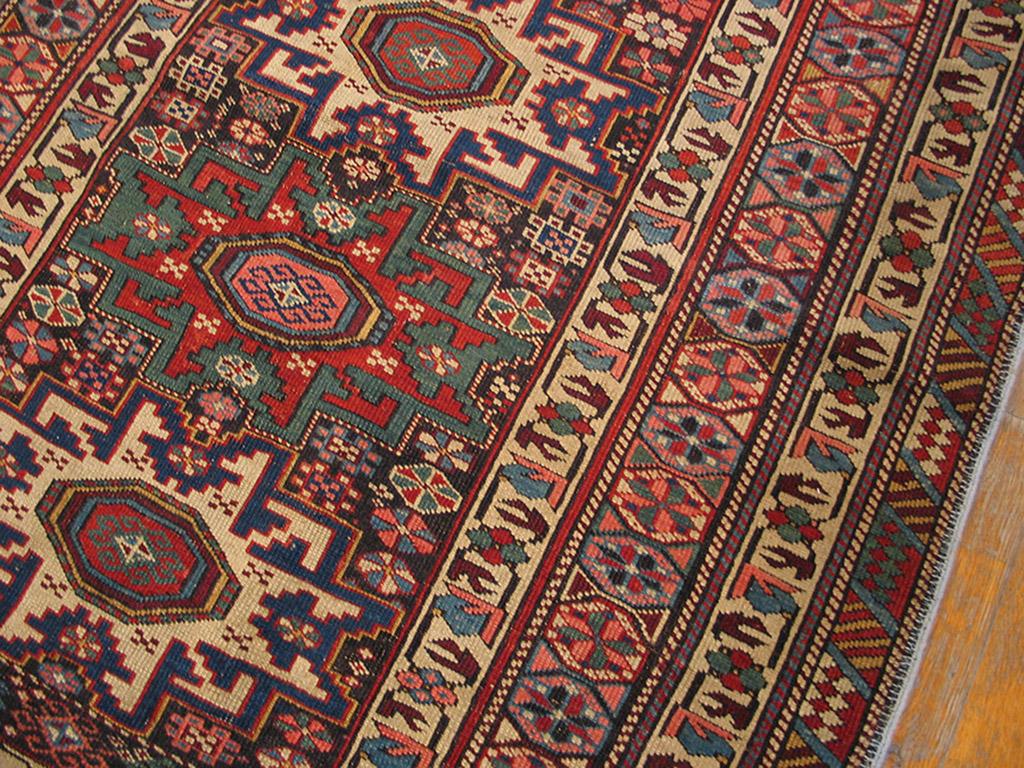 Late 19th Century 19th Century Caucasian Shirvan Lesghi Carpet ( 3'6