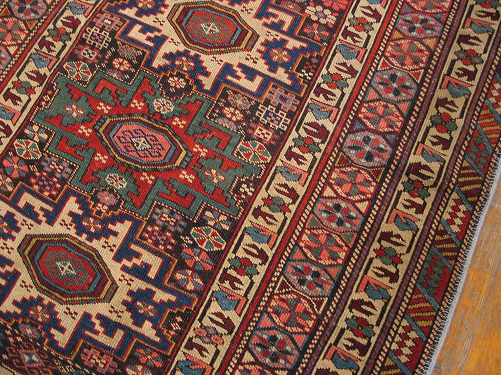 Kaukasischer Shirvan Lesghi-Teppich des 19. Jahrhunderts ( 3'6