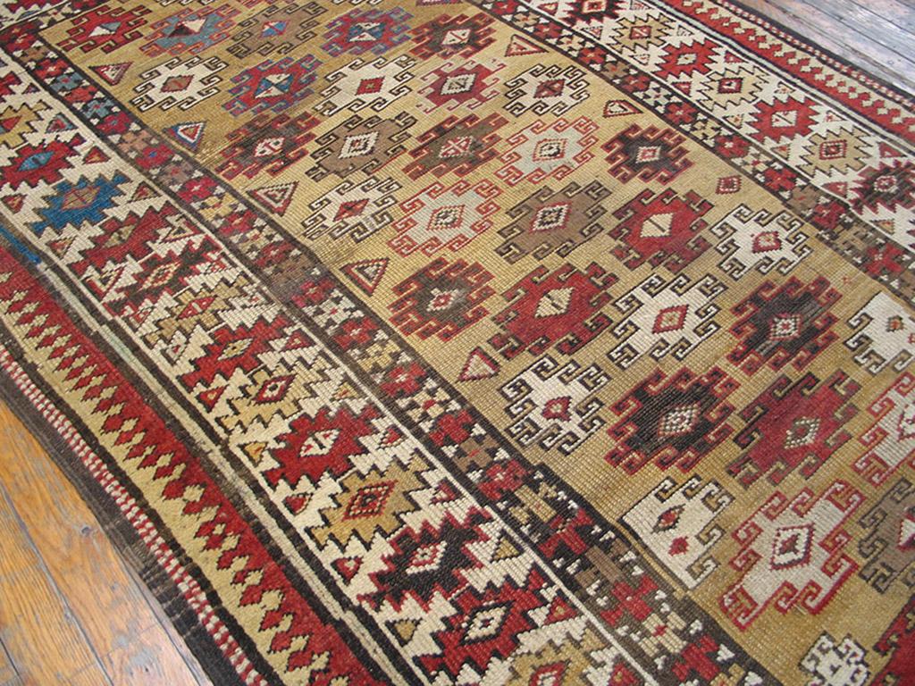 Kazak Early 20th Century S. Caucasian Moghan Carpet ( 3'6