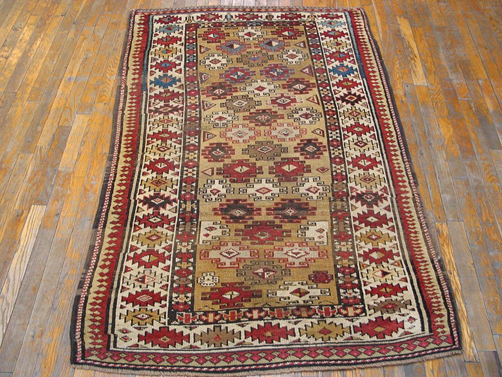 Wool Early 20th Century S. Caucasian Moghan Carpet ( 3'6