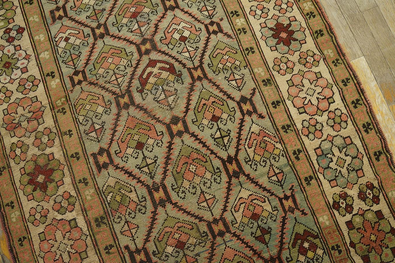 Hand-Knotted Antique Caucasian Rug 3' 6