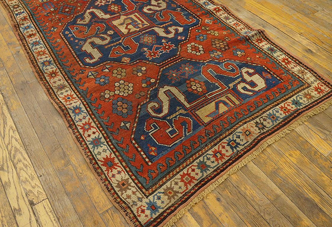 Hand-Knotted Antique Caucasian Rug For Sale