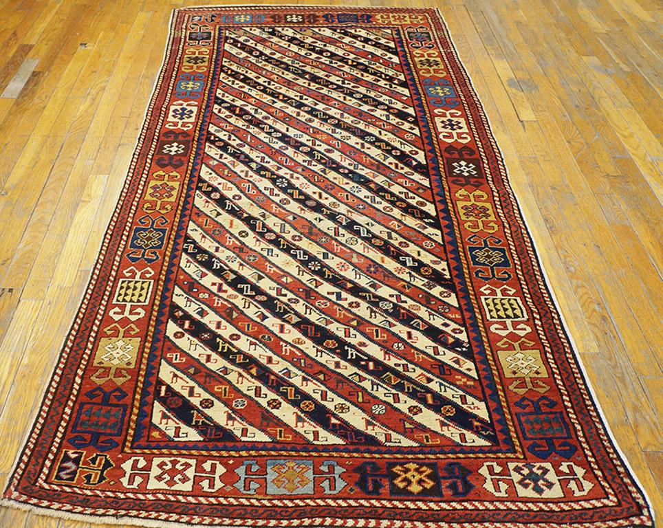 Antique Caucasian rug, measures: 3'9