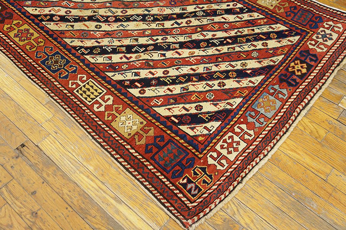 Hand-Knotted Antique Caucasian Rug For Sale