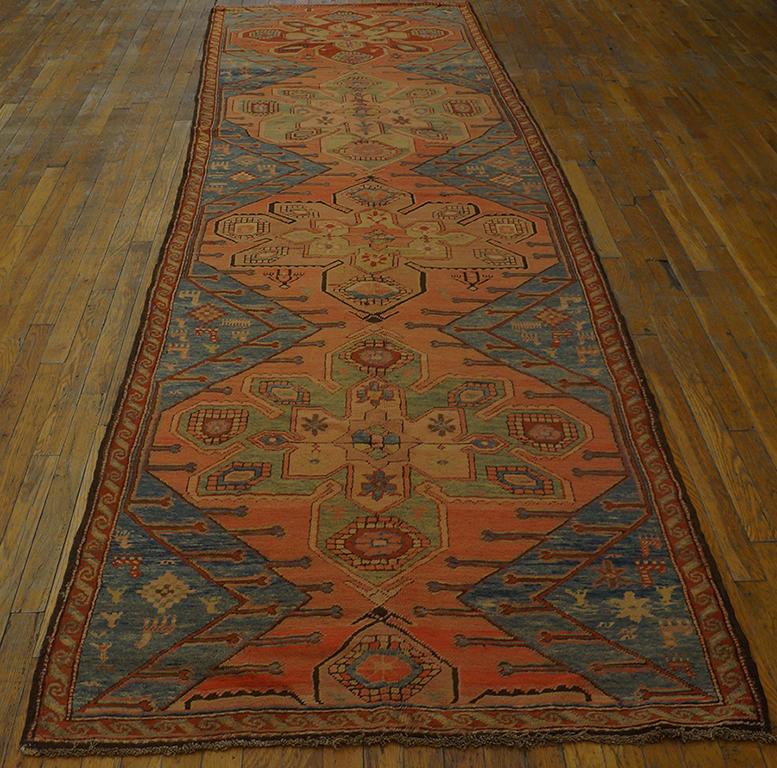 Hand-Knotted Early 20th Century Caucasian Karabagh Carpet ( 3'9