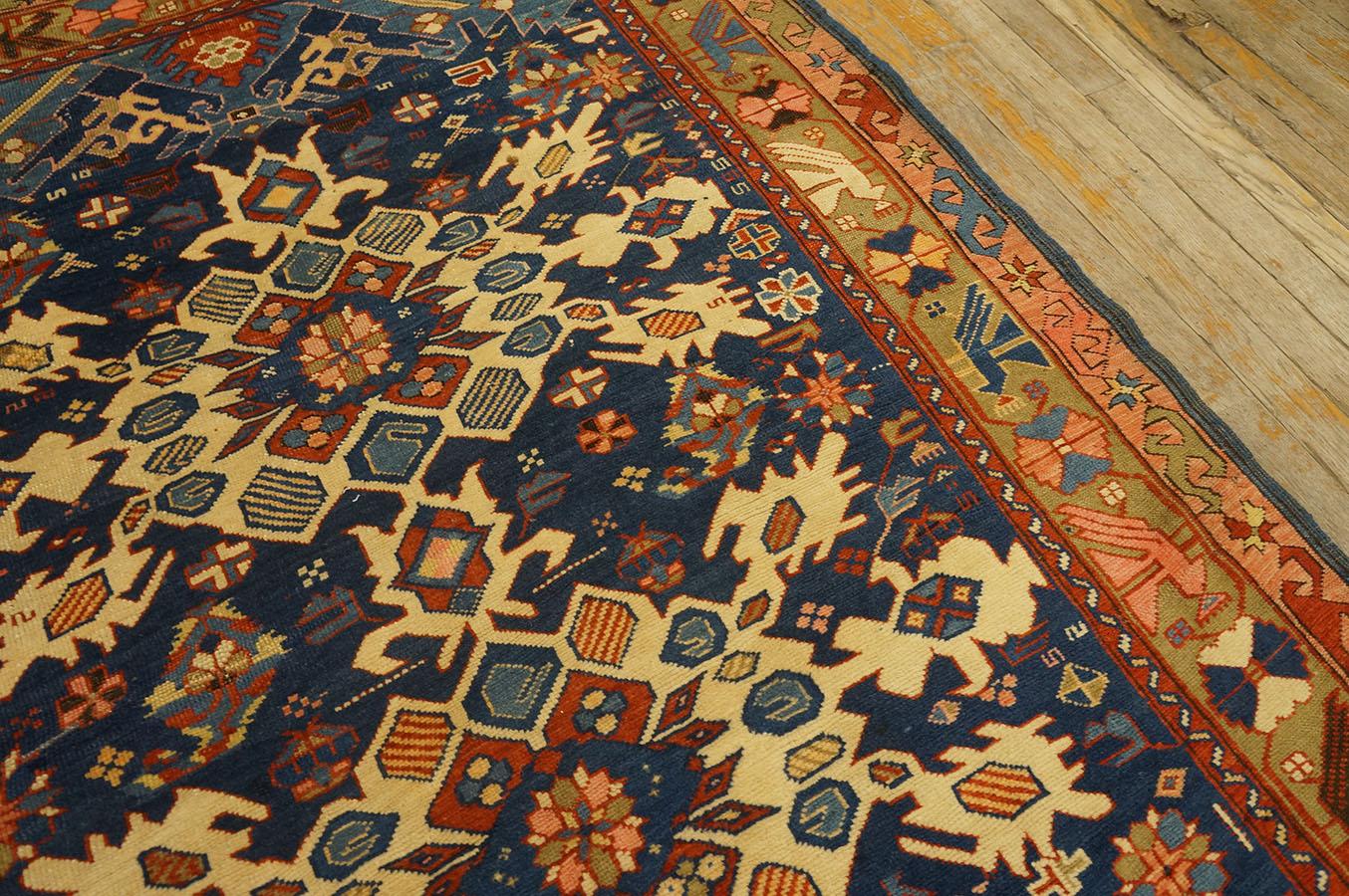 Tapis caucasien Bidjov de la fin du XIXe siècle (4'6'' x 5'8'' - 122 x 183 cm) en vente 4