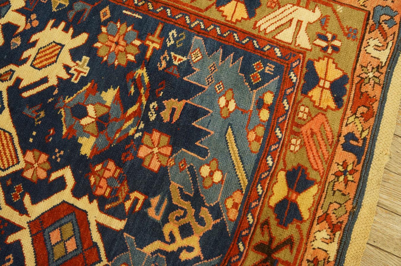 Late 19th Century Caucasian Bidjov Carpet ( 4'6'' x 5'8'' - 122 x 183 cm) For Sale 8