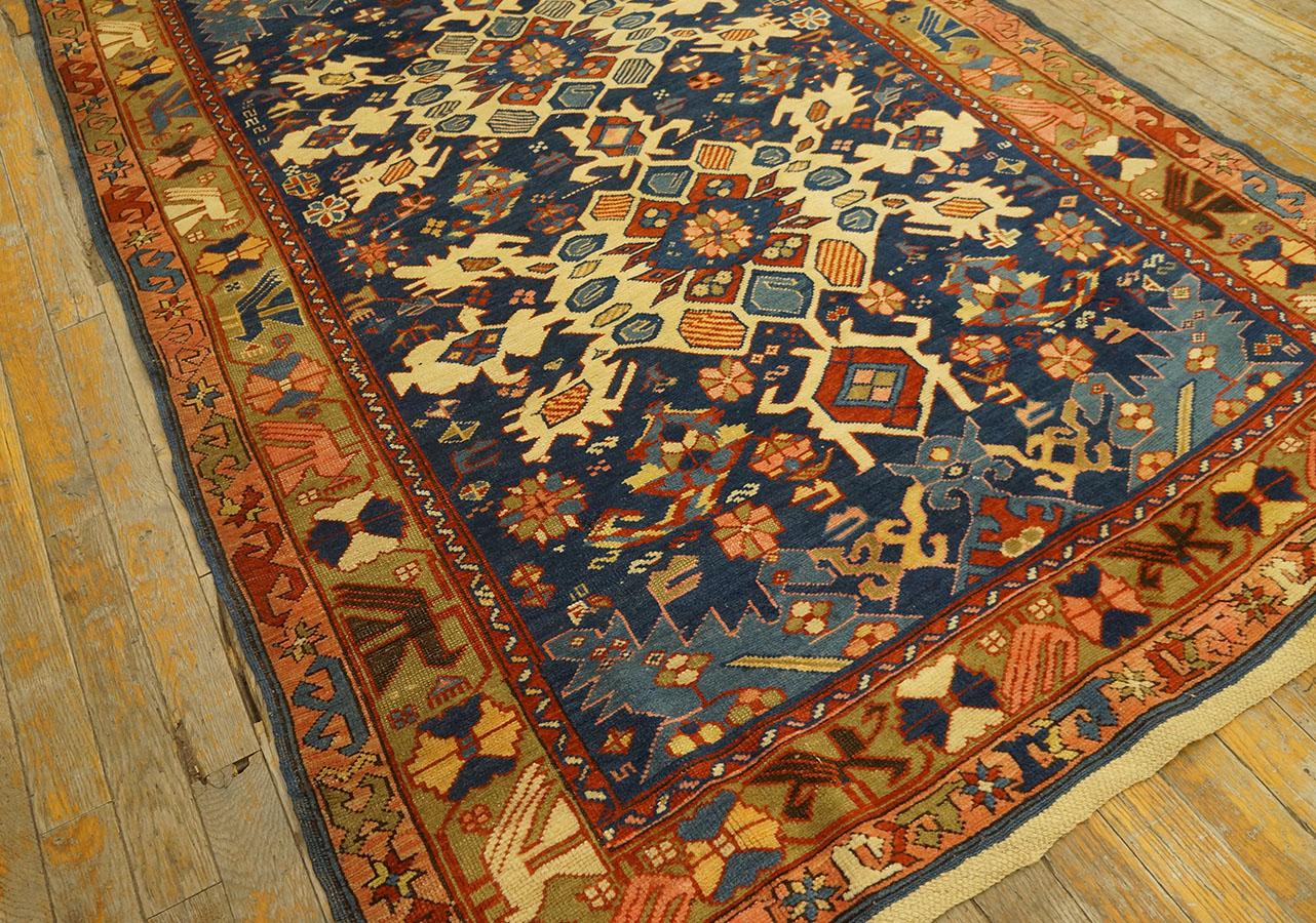 Late 19th Century Caucasian Bidjov Carpet ( 4'6'' x 5'8'' - 122 x 183 cm) For Sale 4