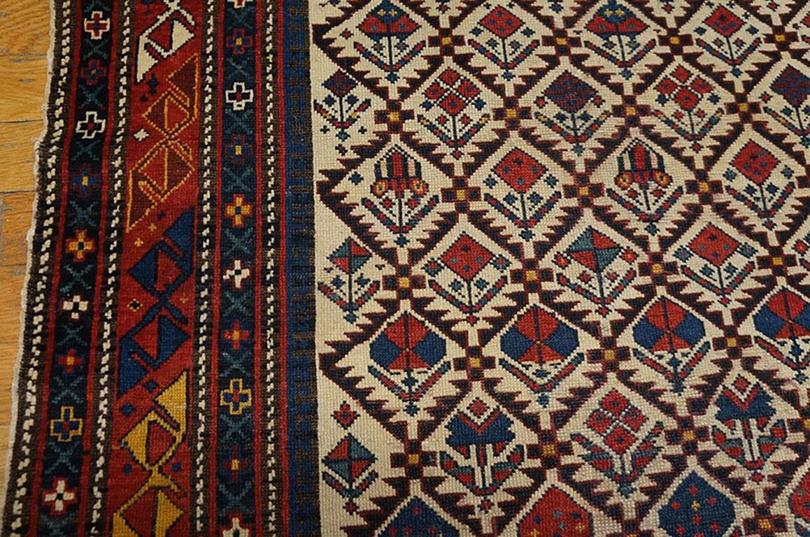 Late 19th Century 19th Century Caucasian Shirvan Prayer Rug ( 4' x 4'8