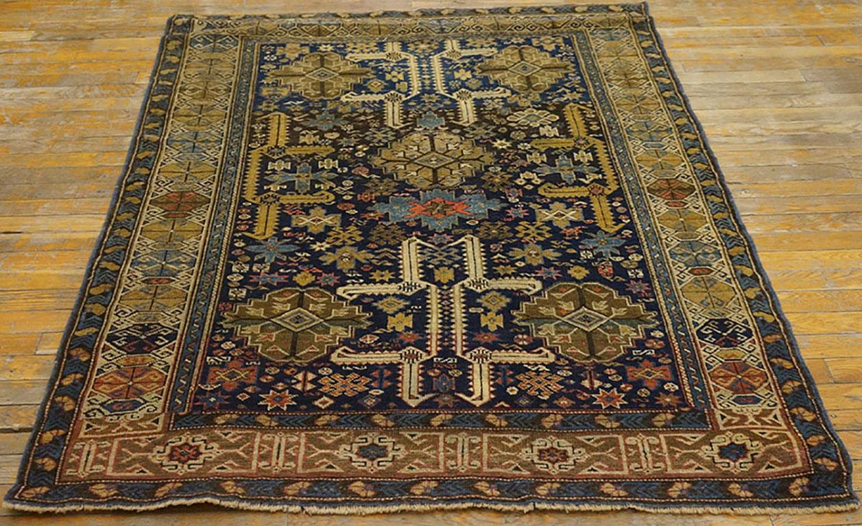 Antique Caucasian rug, size: 4'0