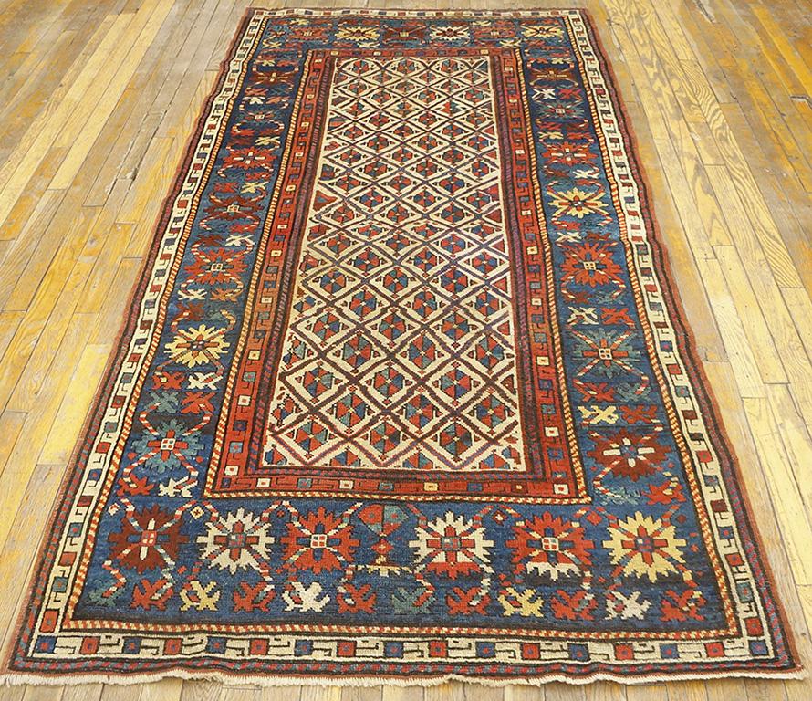 Antique Caucasian rug. Size: 4'0