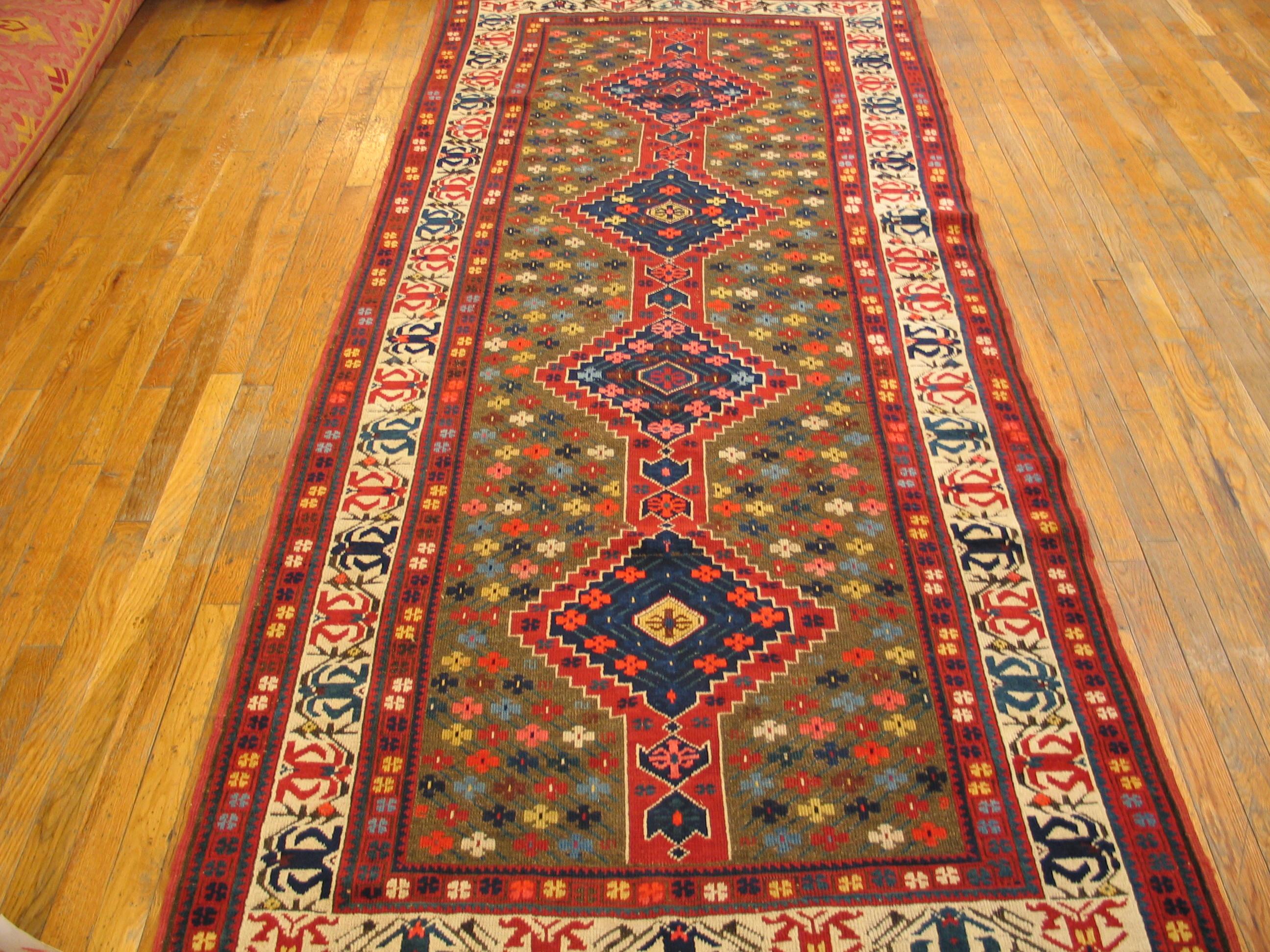 Kazak Late 19th Century S. Caucasian Carpet ( 4' x 9'6