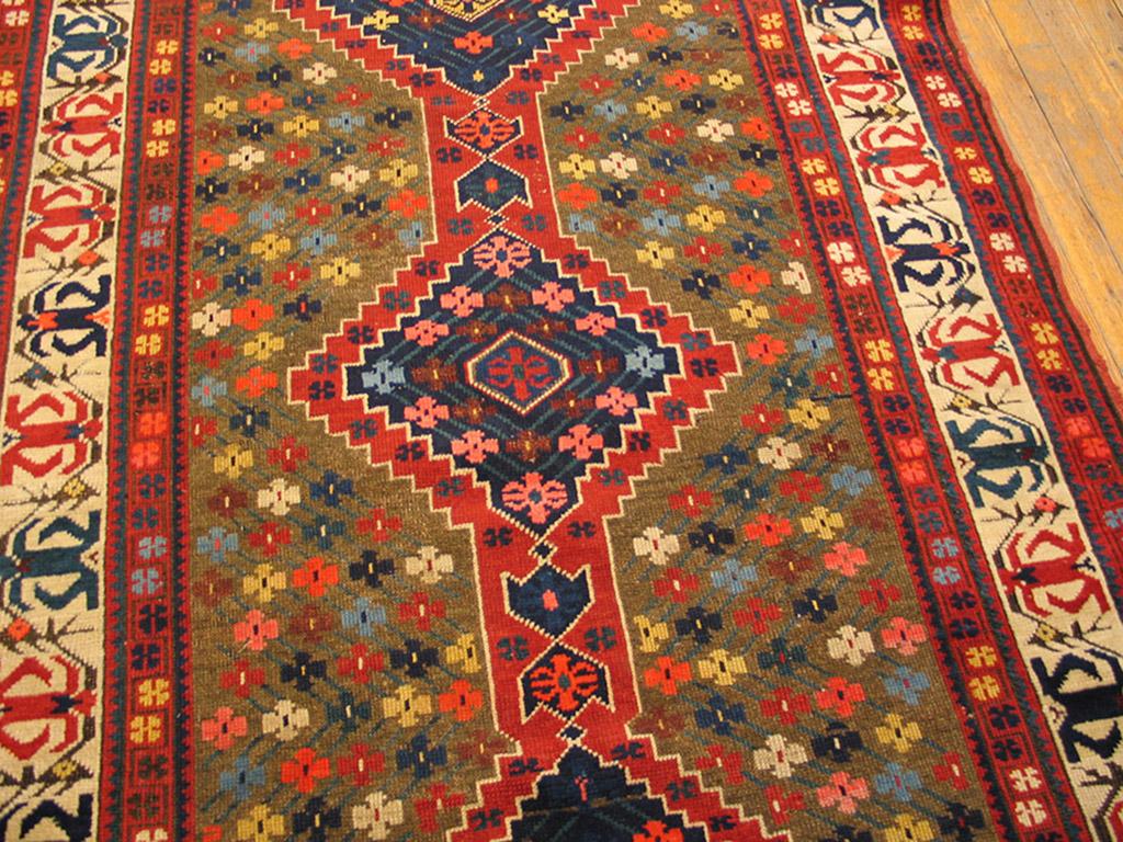 Early 20th Century Late 19th Century S. Caucasian Carpet ( 4' x 9'6