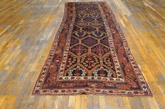 Early 20th Century S.E. Persian Afshar Runner Carpet ( 4' x 12' - 122 x 366 )