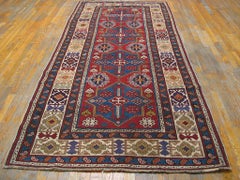 19th Century Caucasian Kuba Carpet ( 4' x 9' - 122 x 274 )
