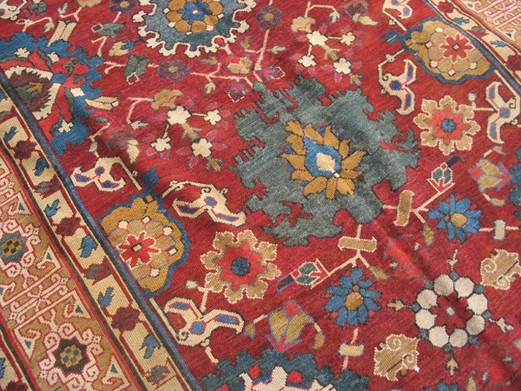 Kazak Early 19th Century Caucasian Harshang Kuba Carpet ( 4'10