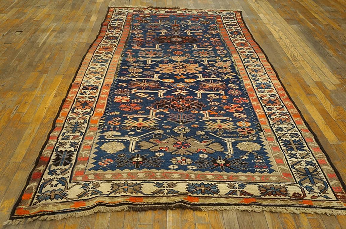 Antique Caucasian rug, size: 4'6