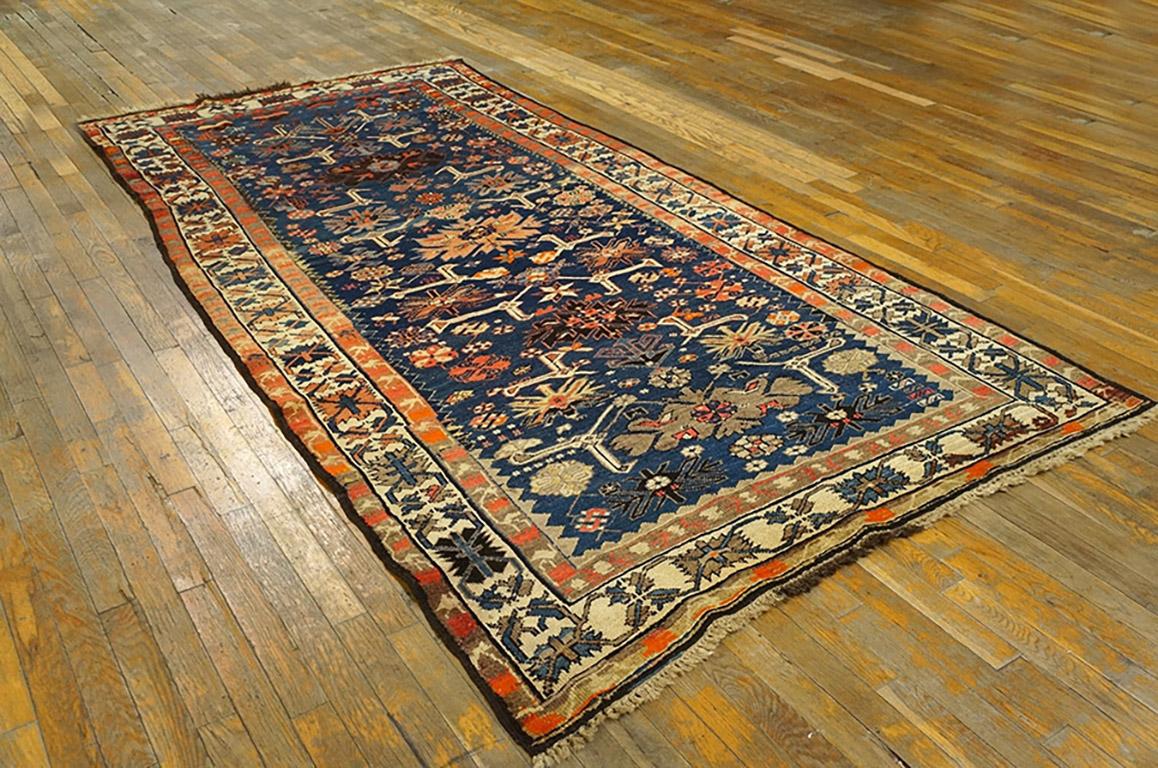 Hand-Knotted Antique Caucasian Rug 4' 6